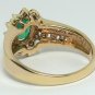 COLOMBIAN EMERALD & DIAMOND RING .35CT 14K YELLOW GOLD