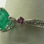 Wonderful Natural Colombian Emerald & Ruby Ring