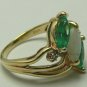 GREAT! Colombian Emerald & Opal Marquise Ring 60pts