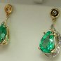 Divaesque! Custom Colombian Emerald & Diamond Earrings 12cts