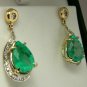 Divaesque! Custom Colombian Emerald & Diamond Earrings 12cts