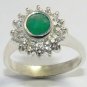 NATURAL COLOMBIAN EMERALD CABOCHON SILVER RING
