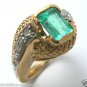Custom Colombian Emerald & Diamond Ring 1.80cts