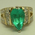 Spectacular Colombian Emerald & Diamond Ring 6.50ctw