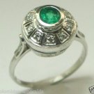 Gorgeous Colombian Emerald & Diamond Ring .30cts
