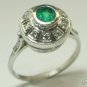 Gorgeous Colombian Emerald & Diamond Ring .30cts
