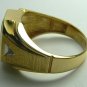 ELEGANT BLACK ONYX DIAMOND & GOLD MENS RING