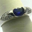 SUBLIME SAPPHIRE & DIAMOND RING .25CTS