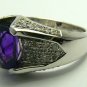 UNIQUE AMETHYST AND DIAMOND RING 18K