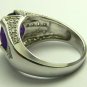UNIQUE AMETHYST AND DIAMOND RING 18K