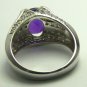 UNIQUE AMETHYST AND DIAMOND RING 18K