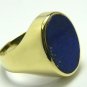 HANDSOME UNISEX LAPIS LAZULI & GOLD RING 14K