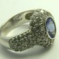 BRILLANT TANZANITE & PAVE DIAMOND RING 1.35CTS