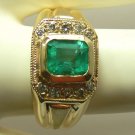 STUNNING COLOMBIAN EMERALD & DIAMOND RING 1.50CTS