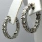 EXQUISTE 'INSIDE OUT' DIAMOND HOOP EARRINGS 2.80CTS