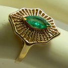 RETRO INSPIRED COLOMBIAN EMERALD RING
