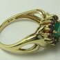 SPLENDID EMERALD & CITRINE RING .50CTS
