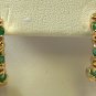Colombian Emerald Half Hoop Earrings .60cts