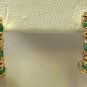 Colombian Emerald Half Hoop Earrings .60cts