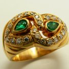 COLOMBIAN EMERALD & DIAMOND RING 18K