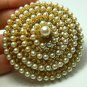 ANTIQUE ORNATE PEARL & 18K GOLD BROOCH