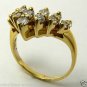 Marvelous! Diamond Cascade & Gold Ring 18k 1ct