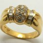Dainty Diamond and 18k Yellow Gold Ring .69 CTS