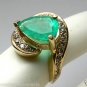 GORGEOUS COLOMBIAN EMERALD & DIAMOND RING 3.80 CTS