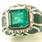 EMERALD RING 3.80 ENAMEL AND DIAMOND