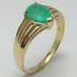 NATURAL COLOMBIAN EMERALD 1.68 CTS 14K GOLD RING