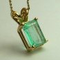 RADIANT COLOMBIAN EMERALD & GOLD PENDANT 1CT