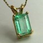 RADIANT COLOMBIAN EMERALD & GOLD PENDANT 1CT
