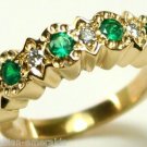 Lovely Colombian Emerald & Diamond Band .90cts