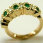 Lovely Colombian Emerald & Diamond Band .90cts