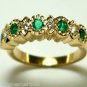 Lovely Colombian Emerald & Diamond Band .90cts