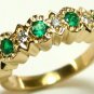 Lovely Colombian Emerald & Diamond Band .90cts