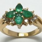 OUTSTANDING COLOMBIAN EMERALD AND DIAMOND RING 1CT