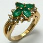 OUTSTANDING COLOMBIAN EMERALD AND DIAMOND RING 1CT