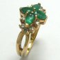OUTSTANDING COLOMBIAN EMERALD AND DIAMOND RING 1CT
