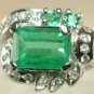 EMERALD AND DIAMOND RING 3.75 CTS