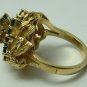 DECORATIVE BLUE SAPPHIRE & GOLD RING