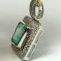 SUBSTANTIAL COLOMBIAN EMERALD & DIAMOND PENDANT 5CTS