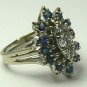 BEAUTIFUL ANTIQUE DIAMOND & SAPPHIRE RING 14K