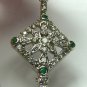 Specially Made Colombian Emerald & Diamond Key 1.10tcw