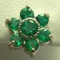 PERFECTION! COLOMBIAN EMERALD FLORAL EARRINGS