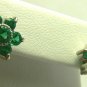 PERFECTION! COLOMBIAN EMERALD FLORAL EARRINGS