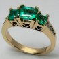 GORGEOUS NATURAL COLOMBIAN EMERALD & DIAMOND RING