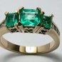 GORGEOUS NATURAL COLOMBIAN EMERALD & DIAMOND RING
