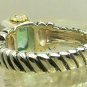 NEW! Artisan Collection~ Colombian Emerald Sterling Silver Diamond 14k Gold Ring