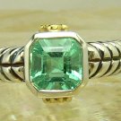 New! Artisan Collection! Colombian Emerald Sterling Silver & Diamond Ring